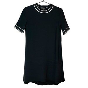 Rag & Bone Thatch Mini Dress Black White Crew Neck Womens Size XS
